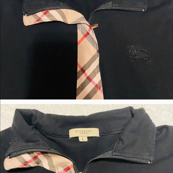 Burberry collar top Large/but fits more like Small - Picture 2 of 2